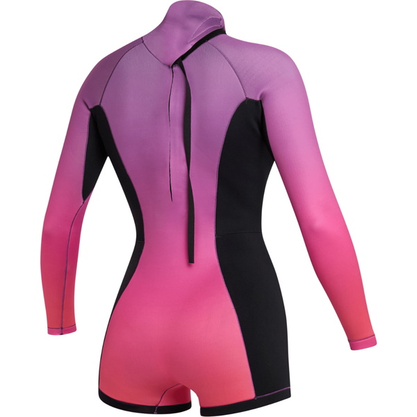 2025 Mystic Womens Lunar BK Longarm 2mm Back Zip Shorty Wetsuit 35000.240113 - Coral